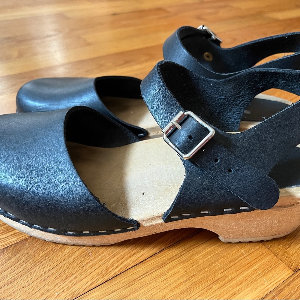 Lotta From Stockholm Black Leather Mules